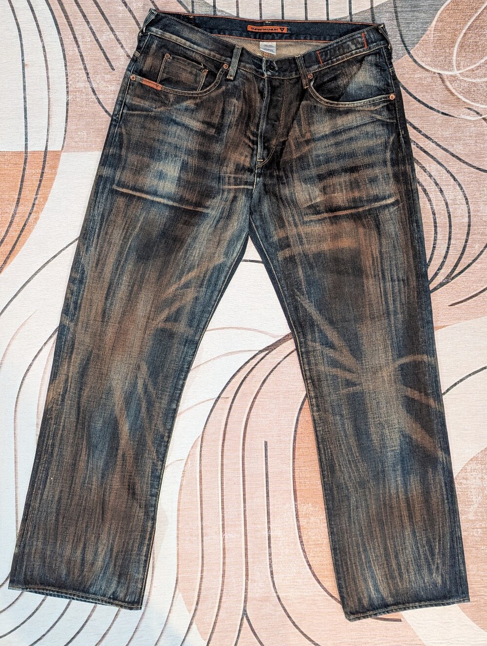 Guess Vintage 2000s Painted Jeans, Men's 36x32